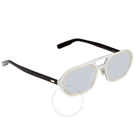 Dior Men's Silver Mirror Pilot Sunglasses AL13.14 0PZ7 54